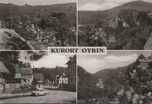 AK Oybin, boulangerie, casino, vue sur la rue, Trabbi, couru en 1978