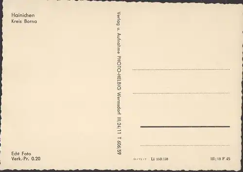 AK Hainichen, Haus am Gewässer, ungelaufen