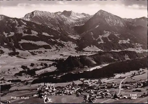 AK Fischen im Allgäu, Panoramaansicht, Stadt, Kirche, gelaufen 1959