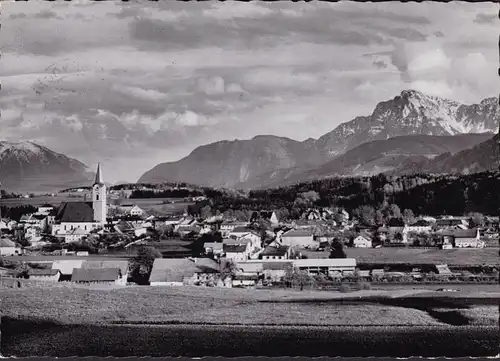 AK Teisendorf, Stadtansicht, Kirche, gelaufen 1963