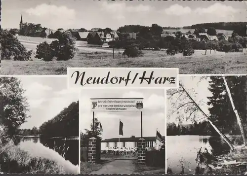 AK Neudorf, Betriebsferienlager, Stadtansicht, gelaufen 1967