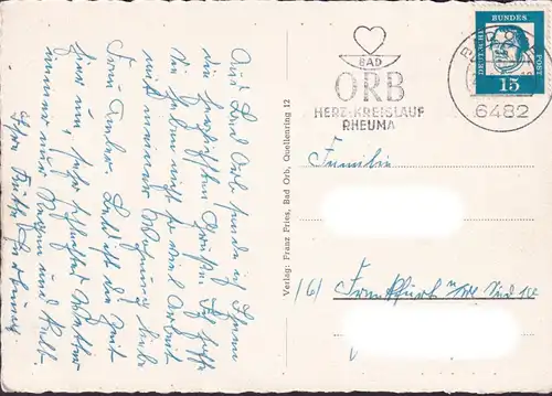 AK Bad Orb, Küppelsmühle und Annenhof, gelaufen 1963