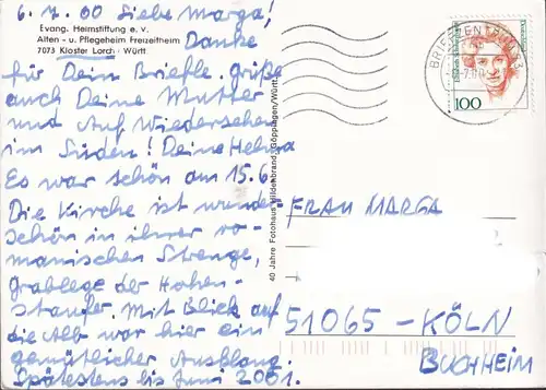 AK Lorch, Plegeheim, Freizeitheim, Kloster, gelaufen 2000