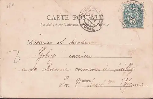 CPA Meaux, Quartier Luxembourg, Cour Austerlitz, postal envoié 1904