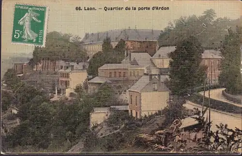 CPA Laon, Quartier de la porte d'Ardon, poste non envoyée