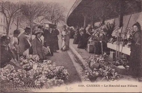 CPA Cannes, Marché aux Fleurs, ungelaufen