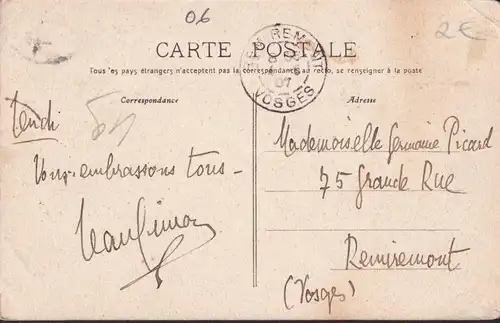 CPA Cannes, Le Port, Voilier, Bateau à Voile, postal envoié 1907