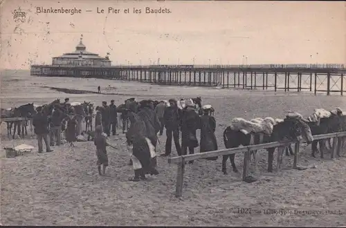 CPA Blankenberghe, Blankenberge, Le Pier et les Baudets, gelaufen 1913