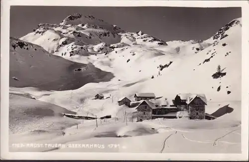 AK Obertauern, Seekarhaus im Winter, gelaufen 1956