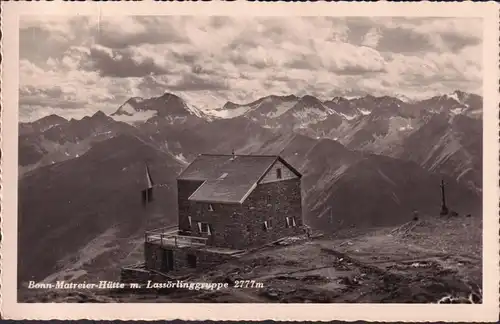 AK Matrei, Bonn Matreier Hütte, Lassörlinggruppe, gelaufen 1940