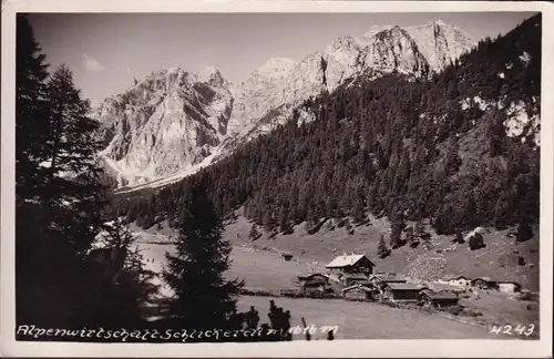 AK Fulpmes, Alpengastwirtschaft Schlickeralm, ungelaufen-datiert 1937