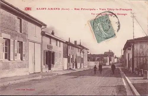 Saint-Amand-sur-Fion, Rue Pricipale, Vers Vitry le François, gelaufen