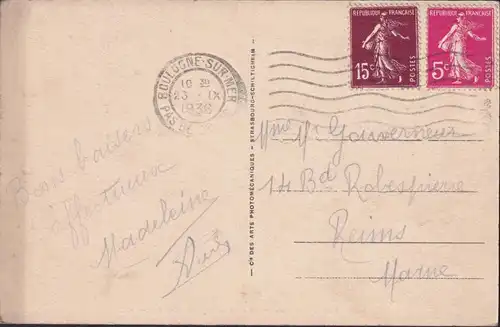 CPA Boulogne-sur-Mer, Le Lavage du Poisson, gelaufen 1936