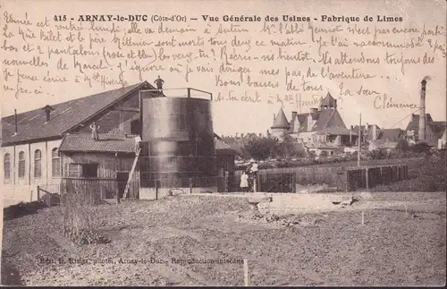CPA Arnay-le-Duc, Vue Générale des Usines, Fabrique de Limes, ungelaufen