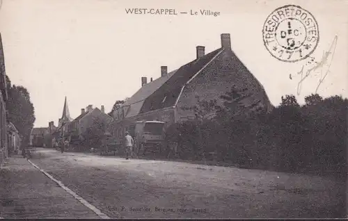 CPA West Cappel, Le Village, Tresor et Postes, gelaufen 1917