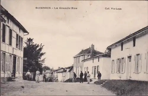 CPA Somsois, La Grande Rue, ungelaufen, datiert 1921