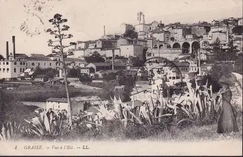 CPA Grasse, Vue à l' Est, gelaufen 1913