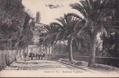 CPA Grasse, Boulevard Fragonard, gelaufen 1908