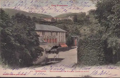 CPA Barbazan, Etablissement et Village, gelaufen 1904