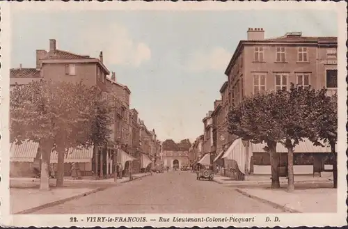 CPA Vitry le François, Rue Lieutenant Colonel Picquart, ungelaufen