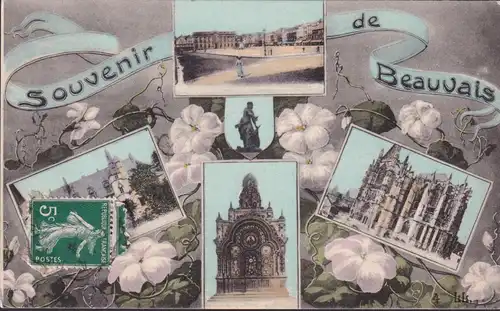 CPA Souvenir de Beauvais, gelaufen