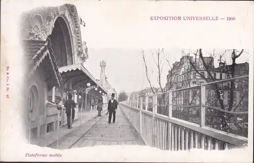 CPA Paris, Exposition Universelle 1900, Plateforme mobile, ungelaufen