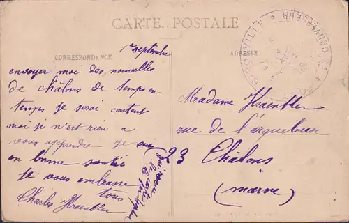 CPA Commercy, Rue Levée de Breuil, Tabac, Buvette, timbre militaire- Fort de Giromville.