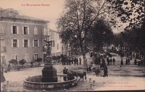 CPA Revel, Fontaine des 3 Graces et la Promenade, ungelaufen, datiert 1929