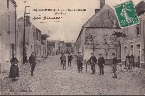 CPA Esquillemont, Rue principal, gelaufen