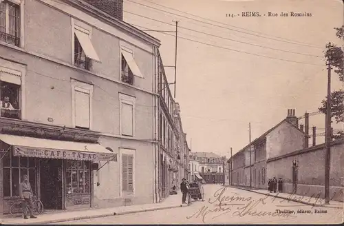 CPA Reims, Rue des Romains, ungelaufen, datiert 1922
