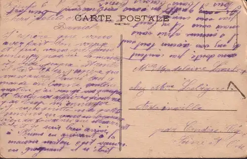 CPA Reims, Rue de Neufchâtel vers les Casernes, gelaufen