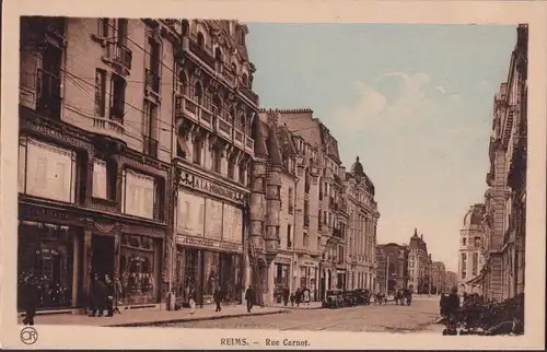 CPA Reims, Rue Carnot, ungelaufen