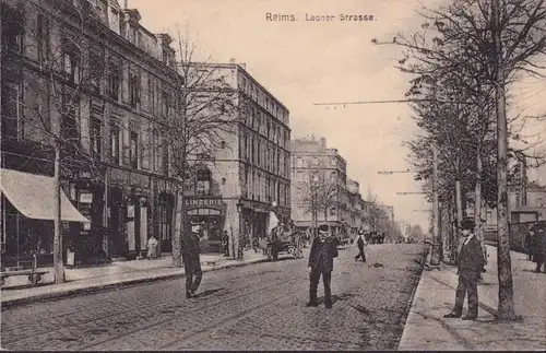 CPA Reims, Laoner Strasse, ungelaufen, datiert 1917