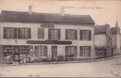 CPA Coubron, Le Bureau de Tabac, ungelaufen
