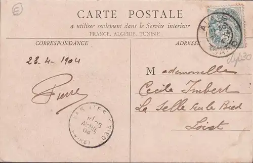 CPA Alais, Alès, Rue de l'Hôtel de Ville et Avenue de la Gare, gelaufen 1904