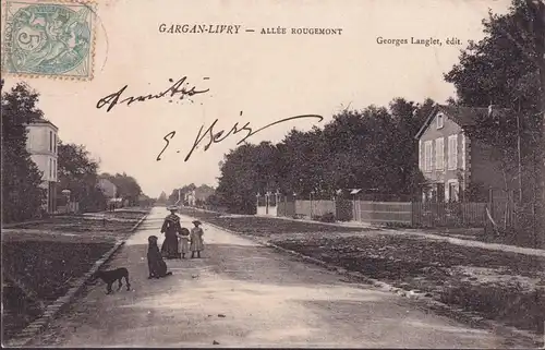 CPA Livry Gargan, Allée Rougemont, gelaufen