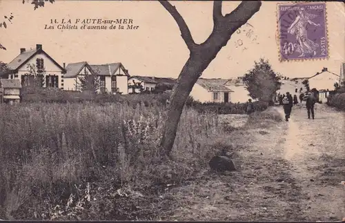 CPA La Faute sur Mer, Les Châlets et avenue de la Mer, gelaufen 1928