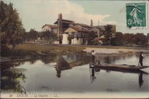 CPA Epinay sur Seine, La Glacière, gelaufen 1909