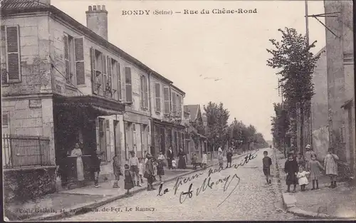 CPA Bondy, Rue du Chêne Rond, gelaufen
