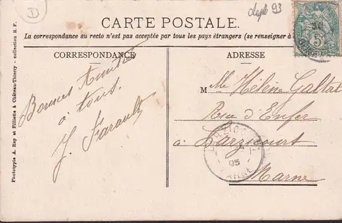 CPA Gagny, Vue Générale, gelaufen 1905
