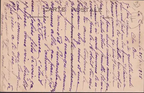 CPA Aubervilliers, La Gare, gelaufen 1925