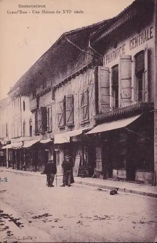 CPA Casteljaloux, Grand Rue, Une Maison, Pharmacie Centrale, ungelaufen