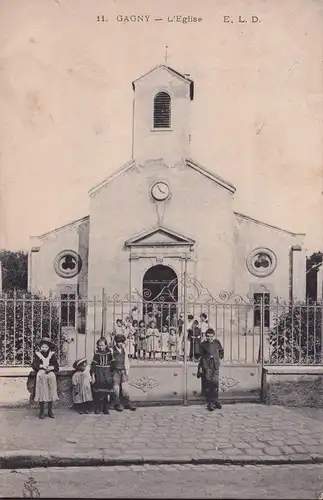 CPA Gagny, L'Eglise, gelaufen 1911