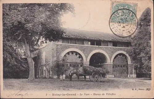 CPA Noisy le Grand, Le Parc, Haras de Villeflix, gelaufen 1907