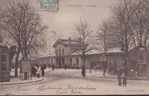 CPA Le Raincy, La Gare, Justice du Paix, gelaufen