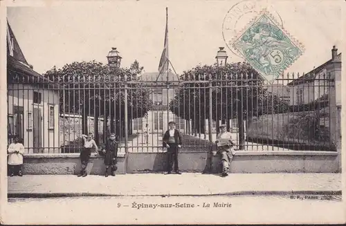 CPA Épinay sur Seine, La Mairie, gelaufen
