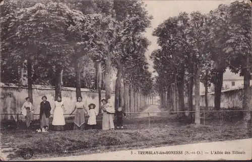 CPA Tremblay lès Gonesse, L'Allée des Tilleuls, gelaufen 1915