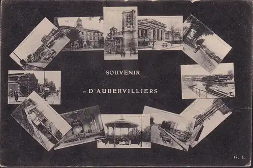 CPA Souvenir d'Aubervilliers, gelaufen 1905