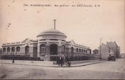 CPA Aubervilliers, Rue de Vivier, Les Bains Douches, ungelaufen