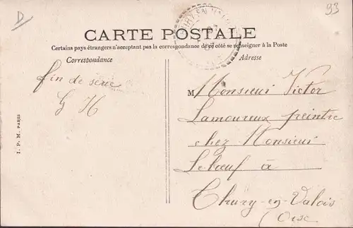 CPA Sevran, Route de Livry, gelaufen 1907